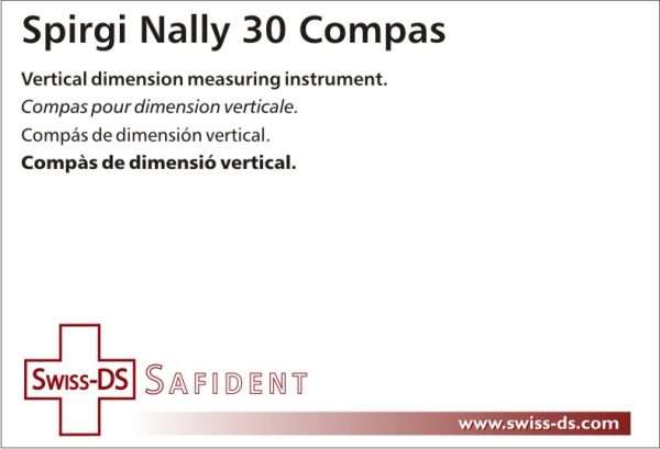 Compás SAFIDENT Spirgi Nally 30. Instrumento para la medición vertical con fijador de ángulos. Fabricado en acerinox. Autoclavable - Imagen 5